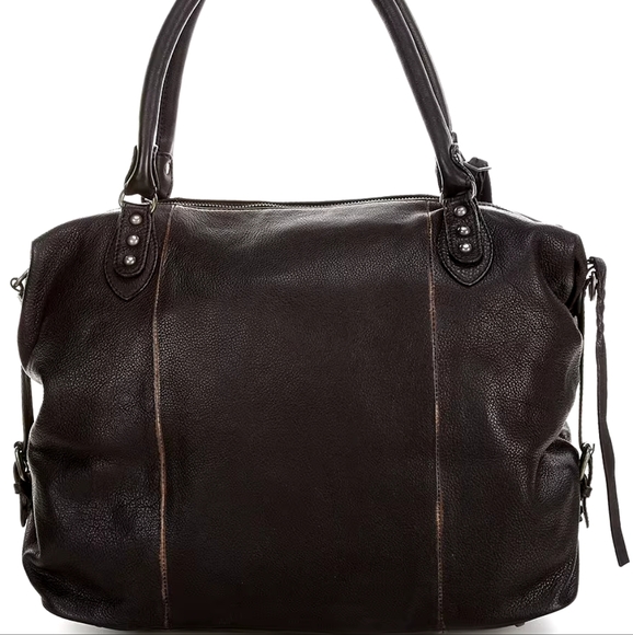 Free People 'WTF' Emerson Distressed Black Leather Hobo Bag - Picture 8 of 14